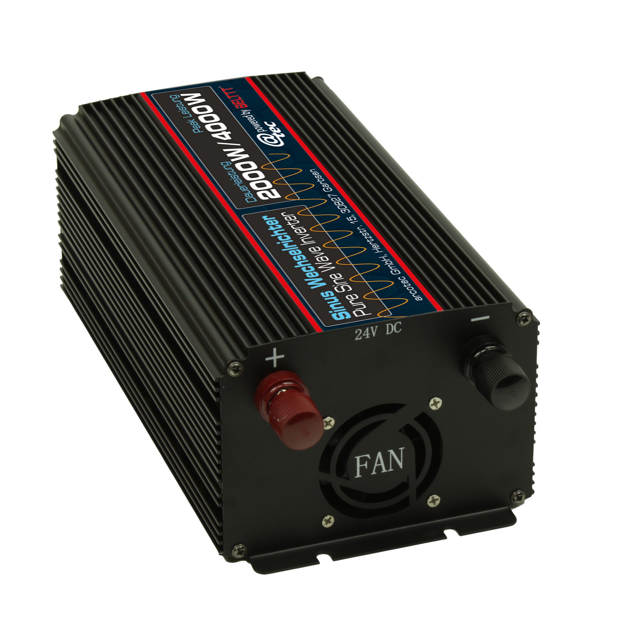 @tec Spannungswandler Reiner Sinus Inverter Wechselrichter 24V auf 230V