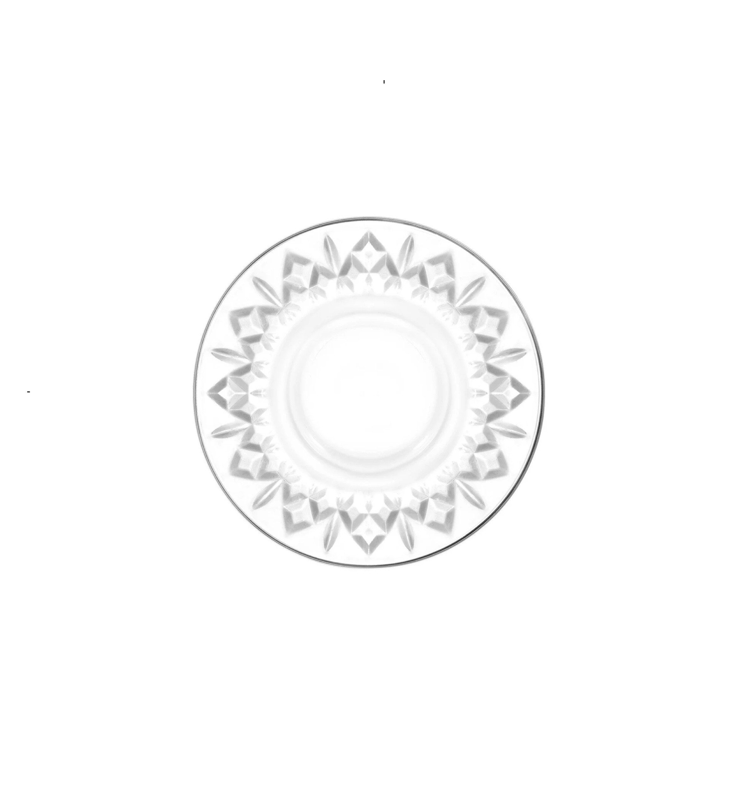 LAV Teeglas Odin Unterteller aus Borosilikatglas – Ø 12,5 cm – edles Design, Glas, 6-teilig