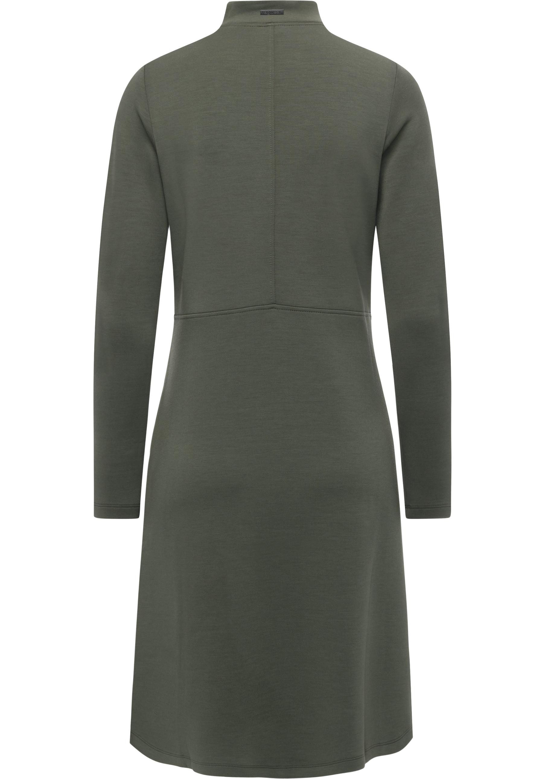 Ragwear A-Linien-Kleid Leavie Modisches Damen Sweatkleid mit Stehkragen – Bild 3 von 3