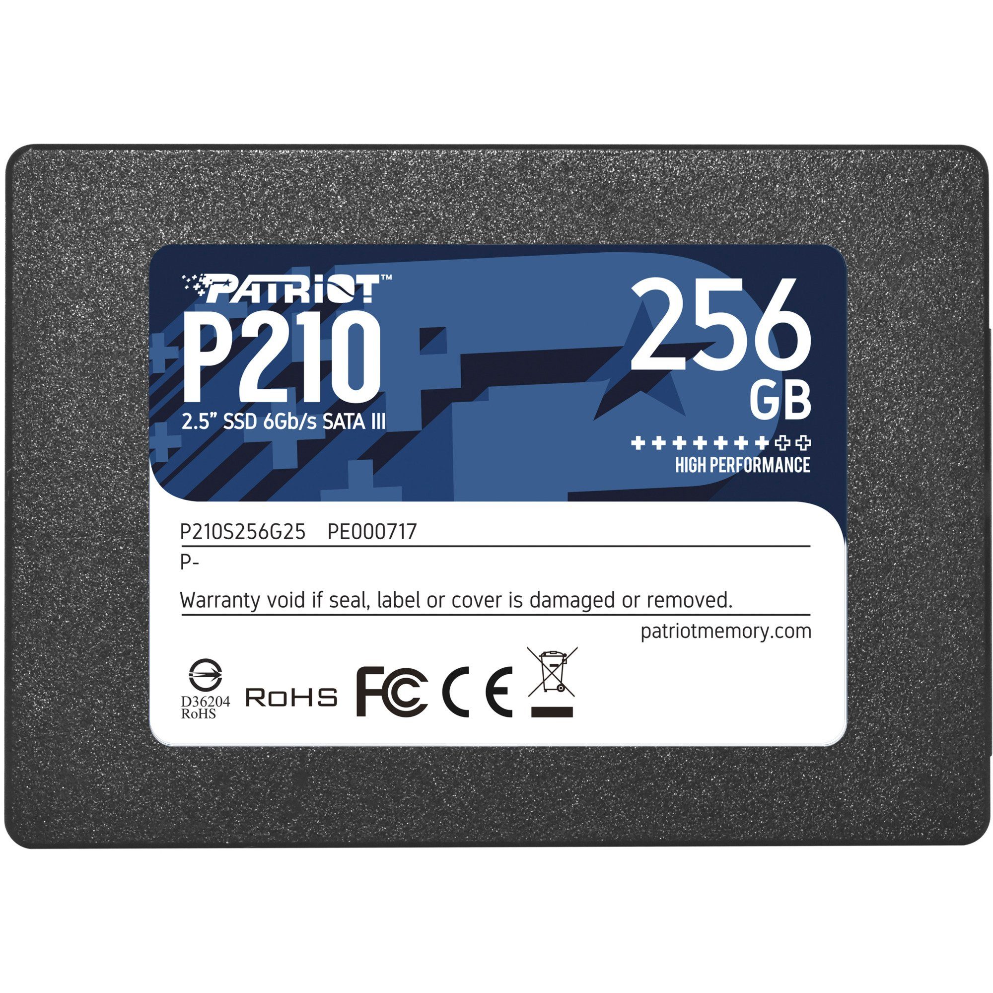 Patriot Patriot P210 256 GB, SSD, (SATA 6 Gb/s, 2,5) SSD-Festplatte (256 GB) 2.5"