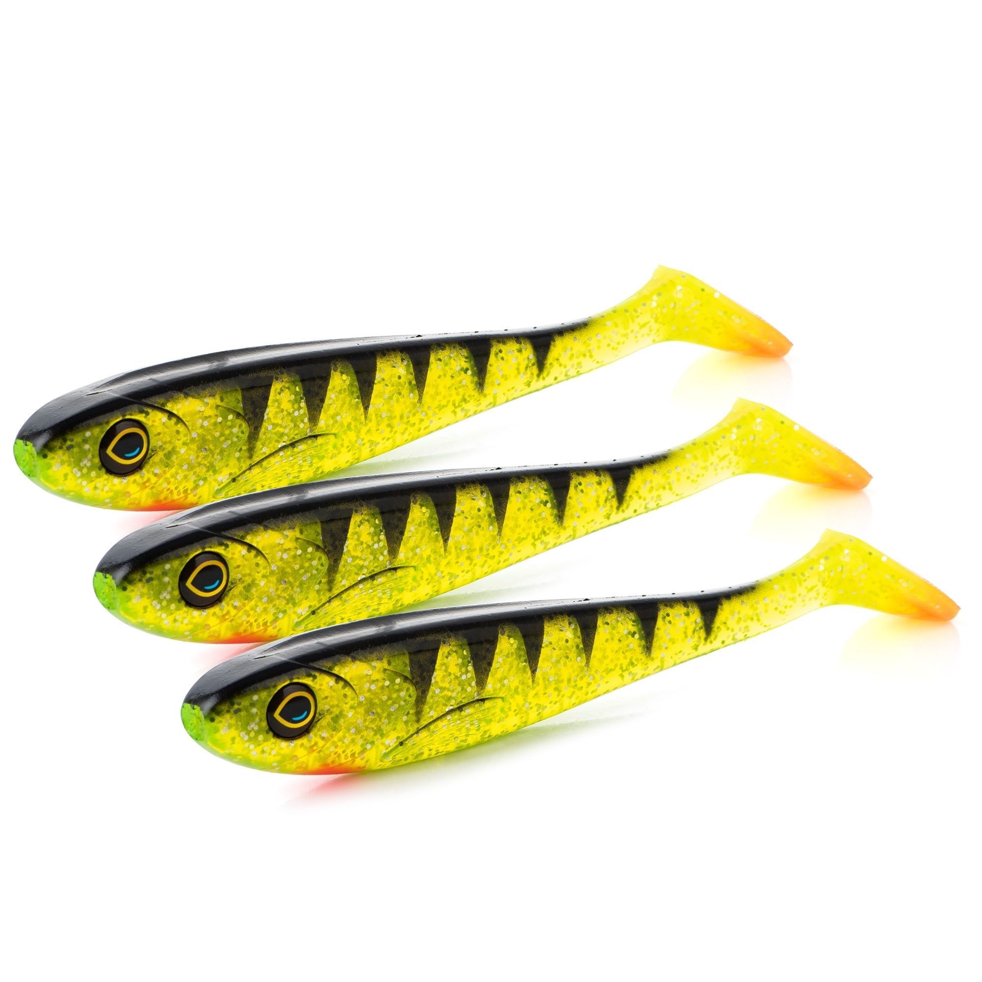 Zite Kunstköder Gummifisch Inzite Flanker Hecht-Shad Spinnfischen 18,5 cm 3er Set