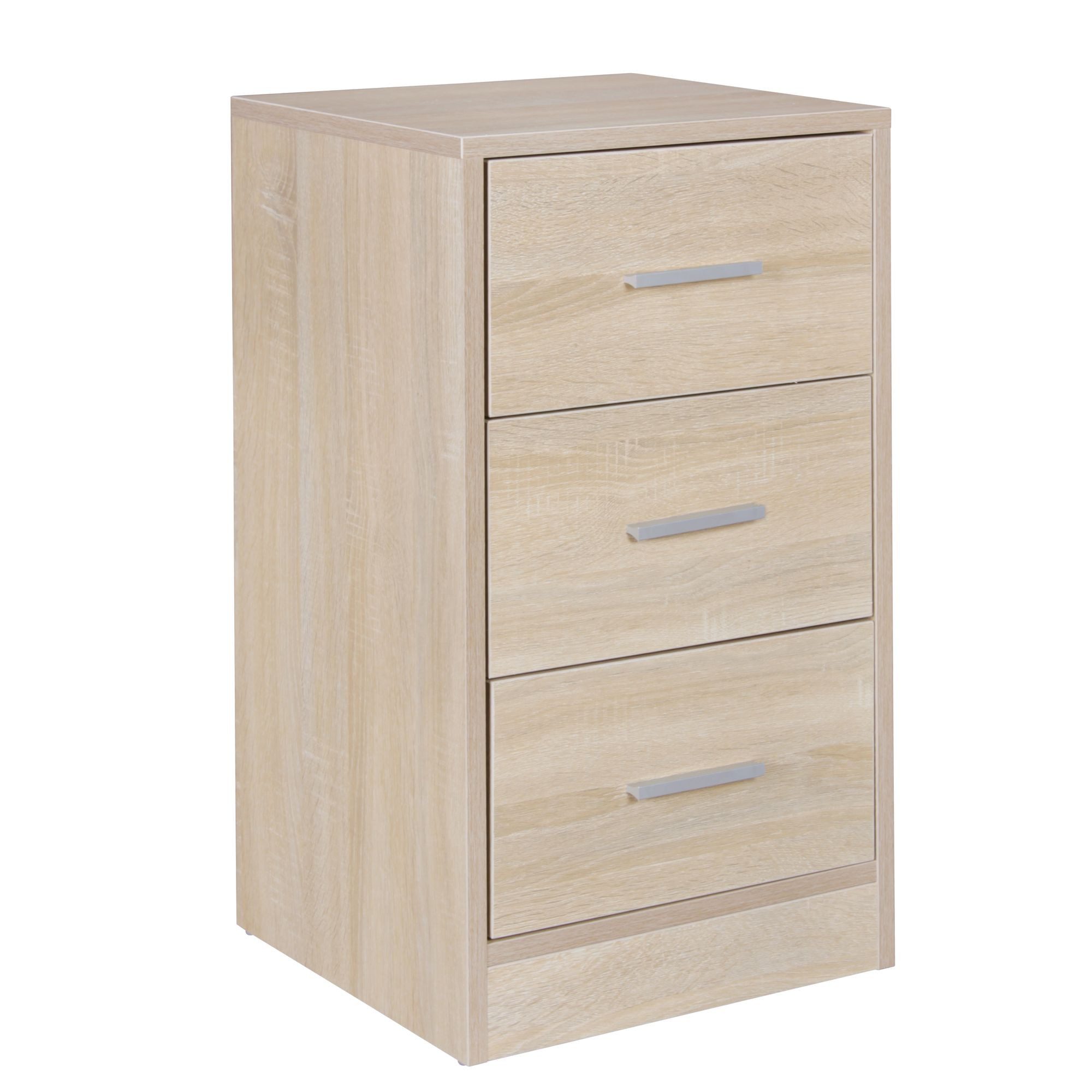 FINEBUY Nachtschrank SuVa7070_1 (Nachttisch mit 3 günstig online kaufen