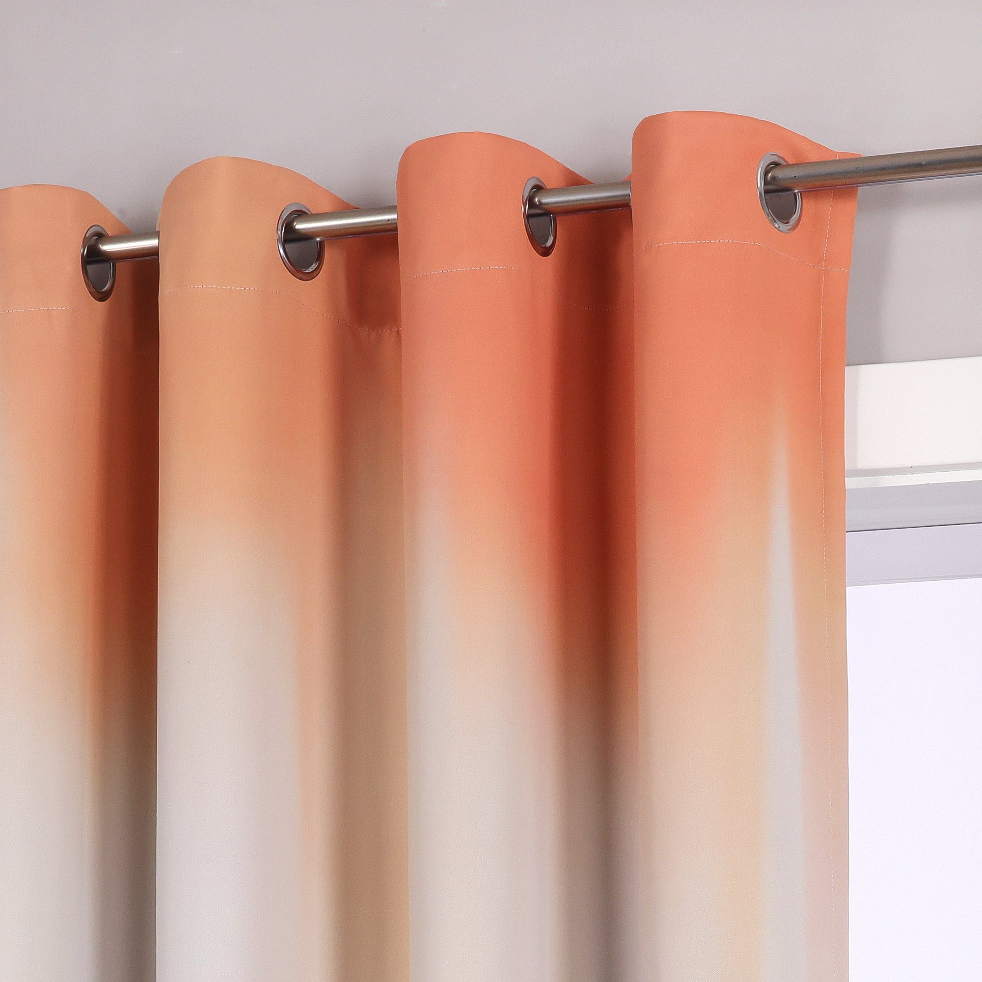 Vorhang, Joyswahl, Ösen Tie-Dye (1 blickdicht, orange St), Kunst