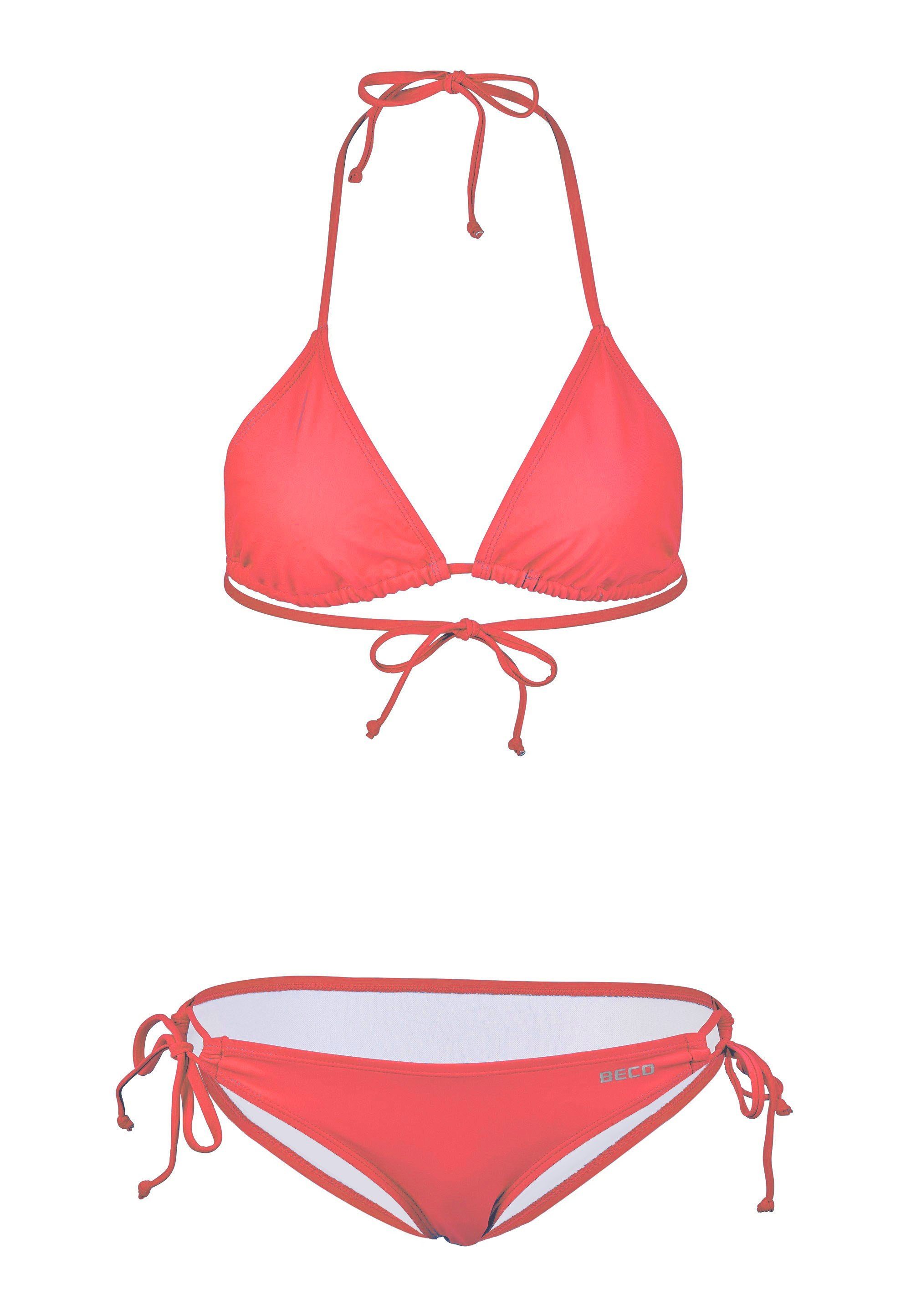 Beco Beermann Triangel-Bikini-Top BECO-Basic Side Tie Triangle Bikini (2-St), in modischen Farben