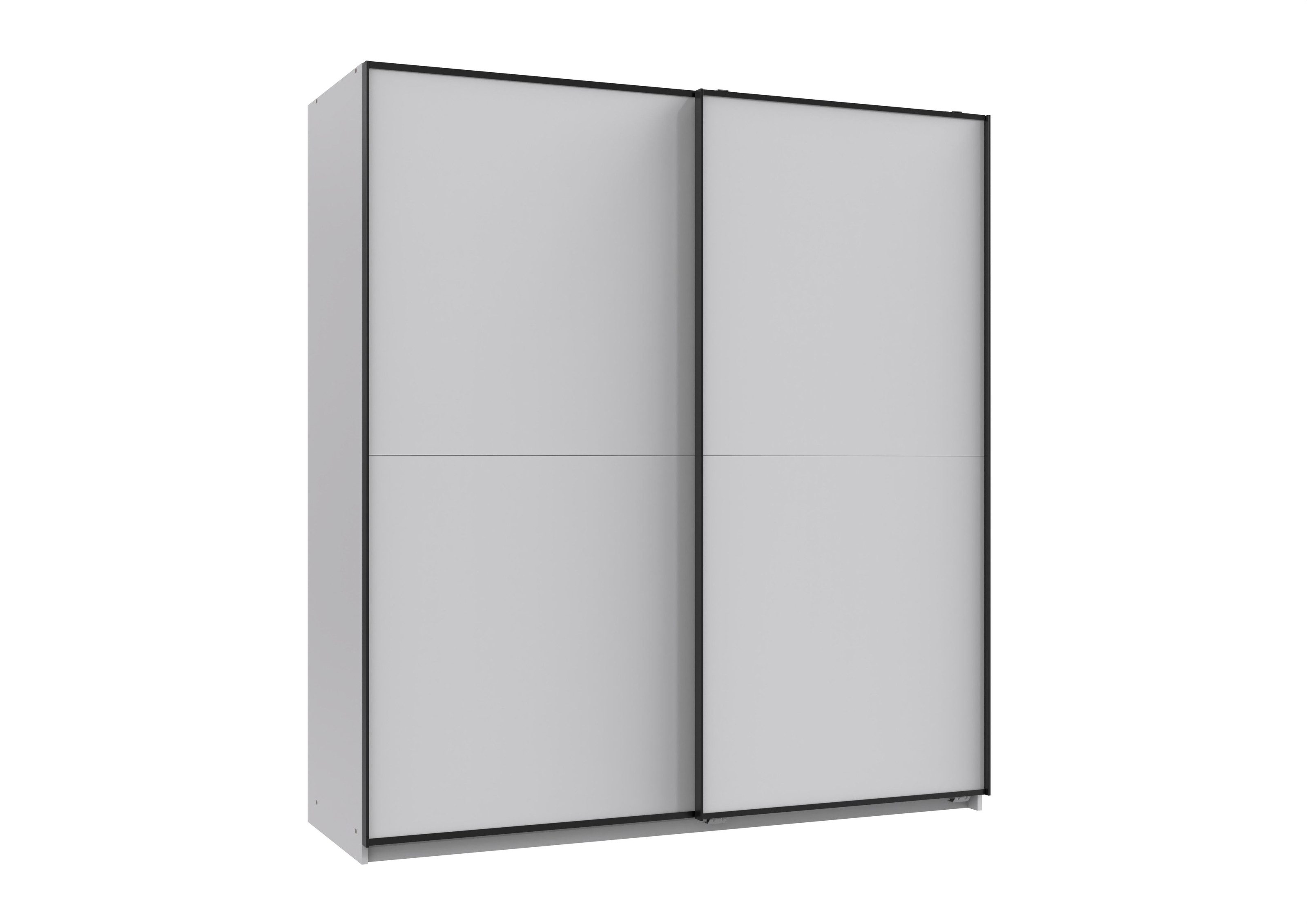 Schwebetürenschrank in weiss - 180x198x65cm (BxHxT)