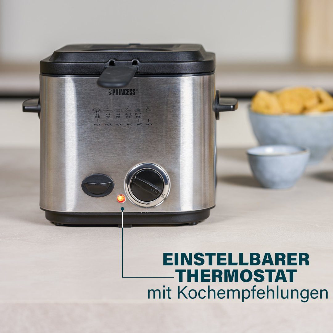 PRINCESS Fritteuse 01.182611.01.001, 840 W, 1,2 L - Mit 6 Fonduegabeln – Bild 5 von 5