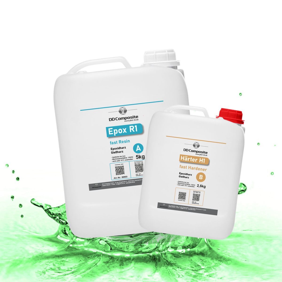 DD Composite Epoxidharz 7.5kg Epox R1 H1, GREEN TSAVORITE, 30ml