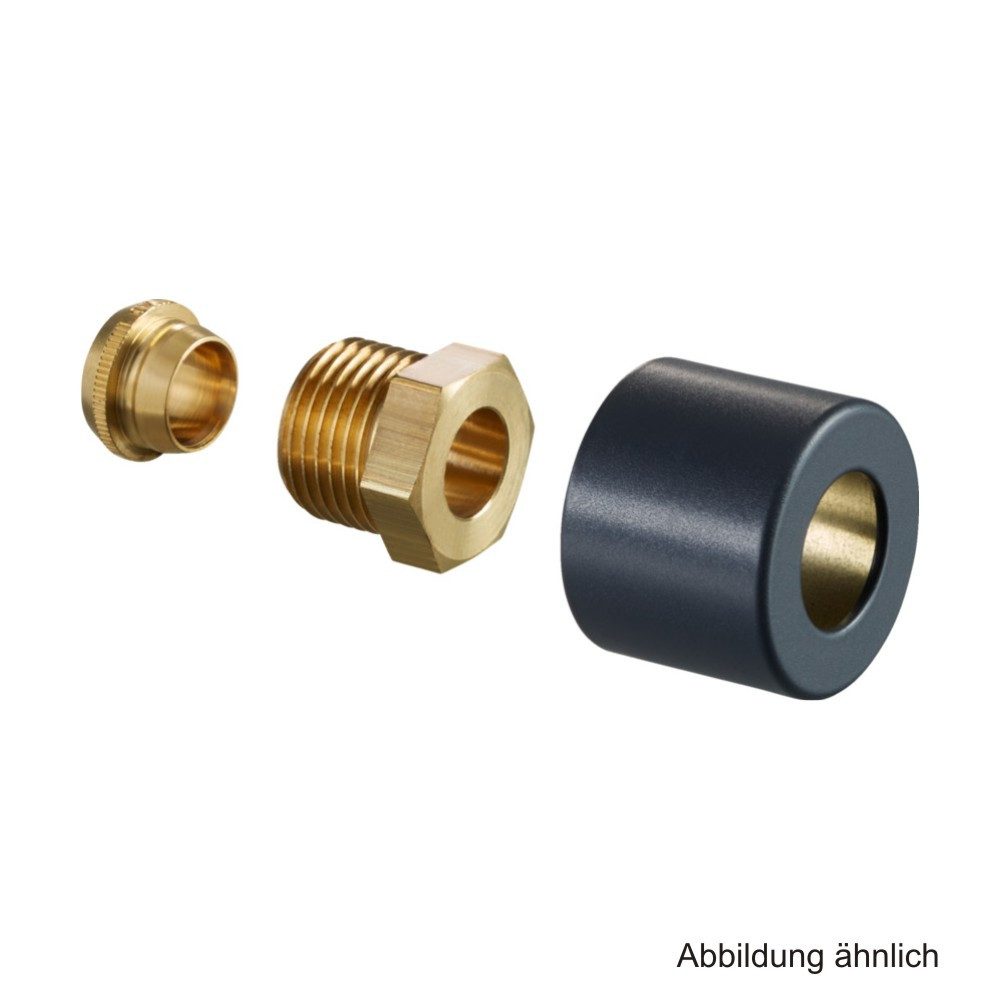 Heizkörper Oventrop Klemmringverschraubungs-Set für Baureihe E, 1/2"x15mm, anthra
