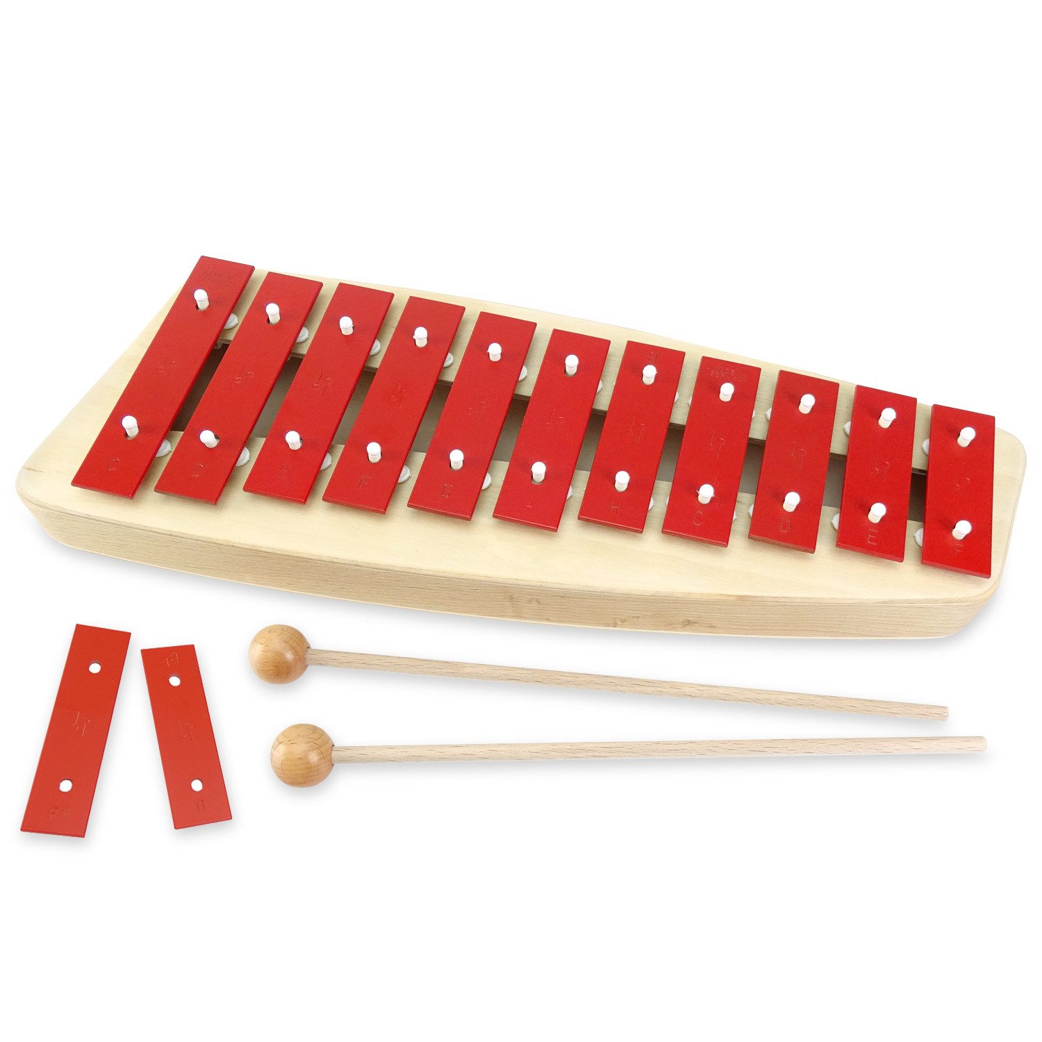 SONOR Glockenspiel Sonor Glockenspiel NG-10 mit Tasche und Notenheft,Glockenspiel NG-10, 2 Schlägel, Tasche blau, Notenheft , Vorteils-Set mit Tasche Blau und Notenheft