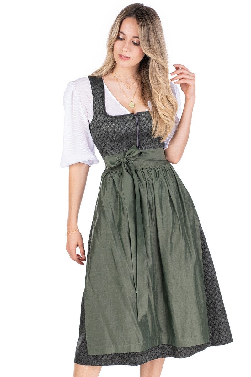 Spieth & Wensky Dirndl Dirndl lang 2tlg. - HEILBACH - dunkelgrün