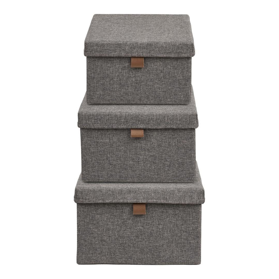 House Nordic Allzweckkorb Majken Korb Set mit 3 dunkelgrau. (3 St)