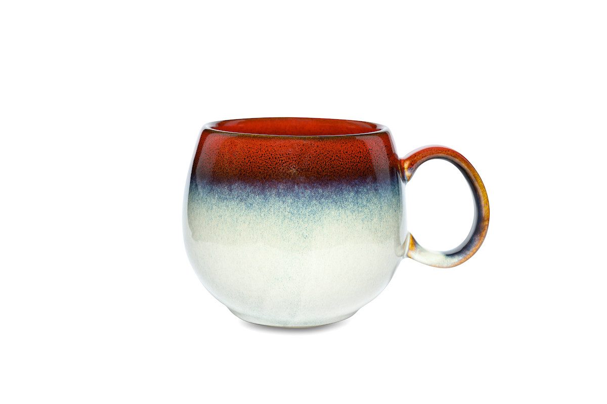 MAOCI teaware for your life Tasse Jumbotasse rot hellblau Keramik 0,5 L, 1-tlg.