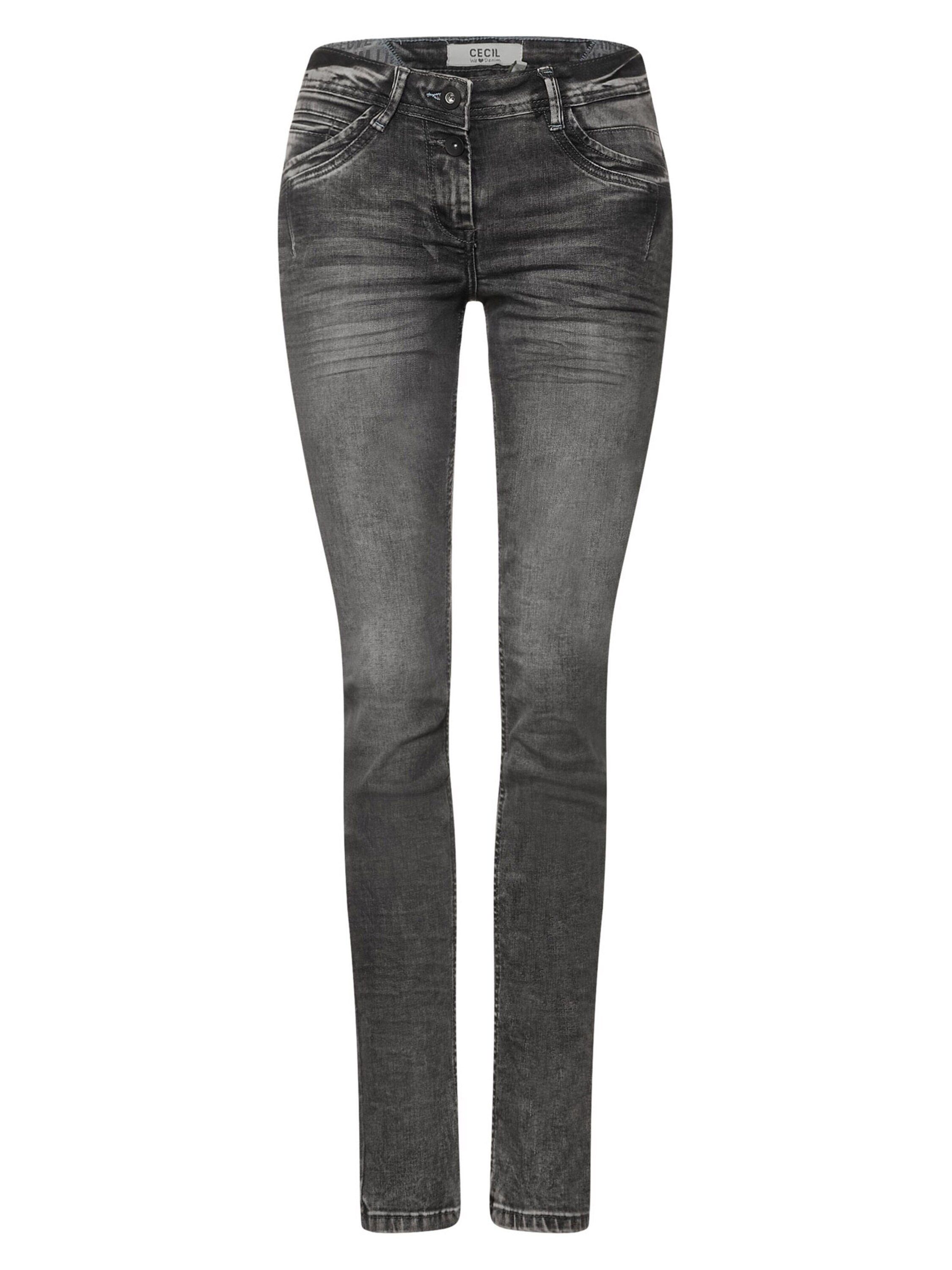 Cecil Detail Scarlett Slim-fit-Jeans (1-tlg) Plain/ohne Details, Weiteres