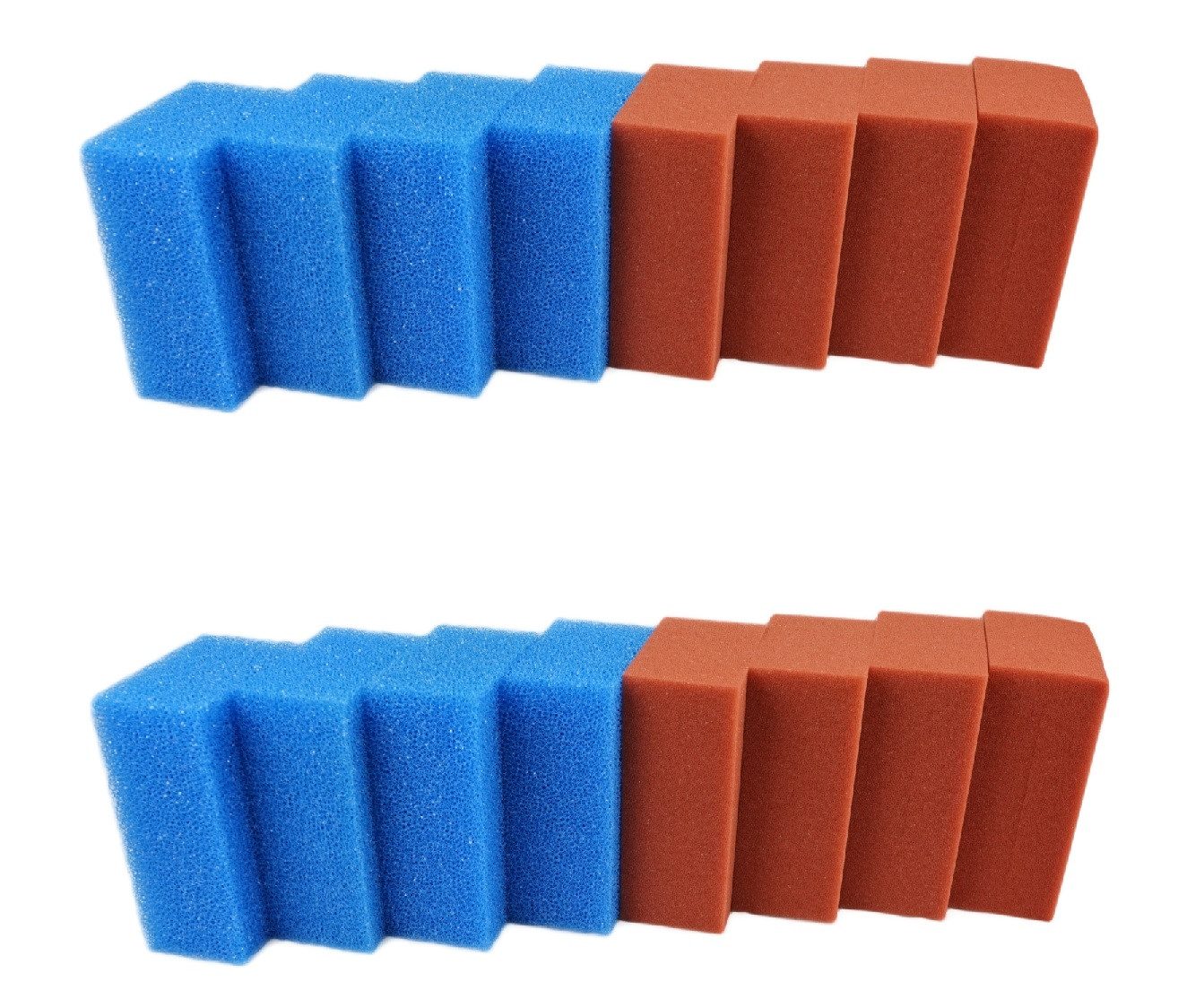 Teichfilter Ersatzschwamm Set für Oase Biotec18/60000 Teichfilter 8 x grob blau 8