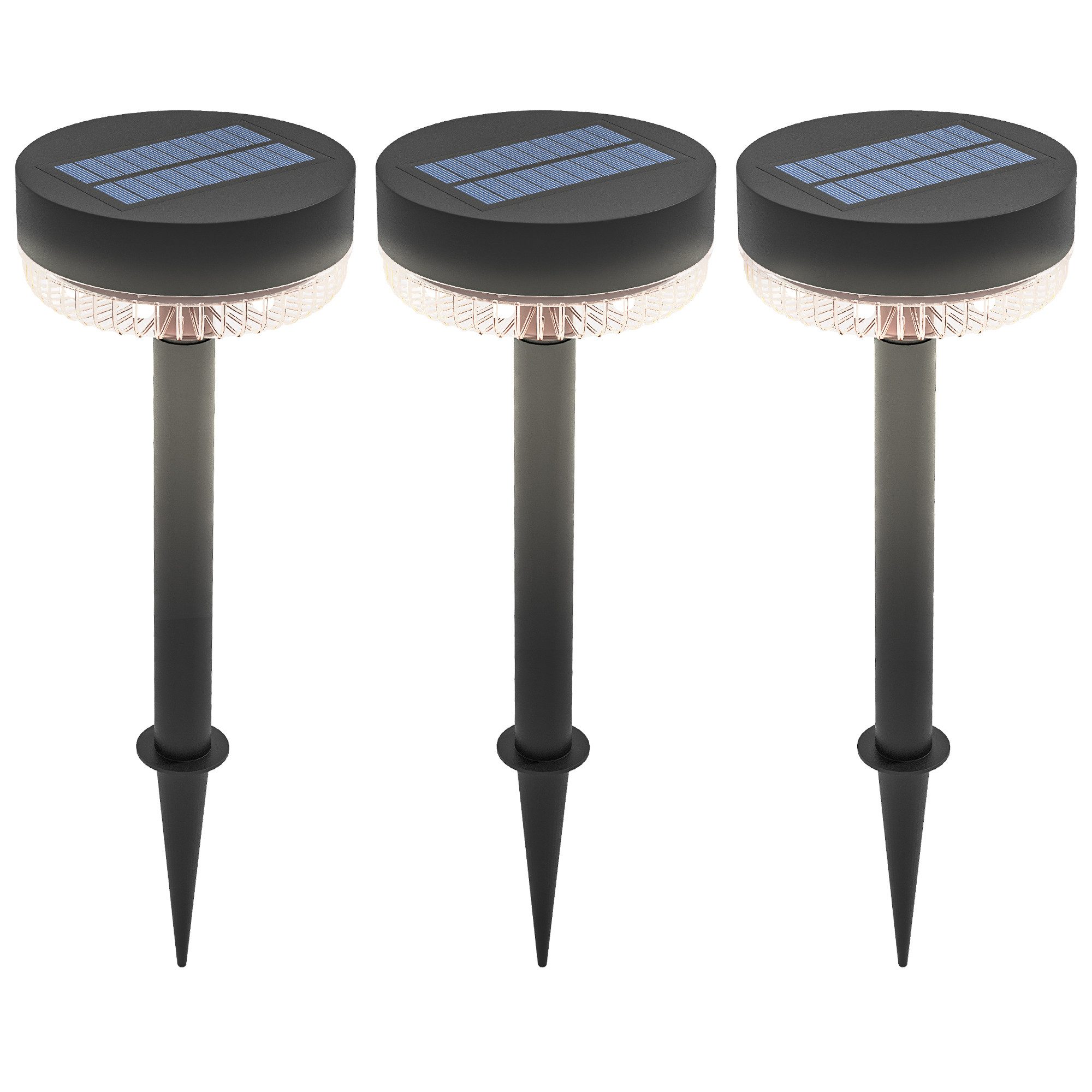 Outsunny LED Solarleuchte Solarlampen, 3 Stück günstig online kaufen