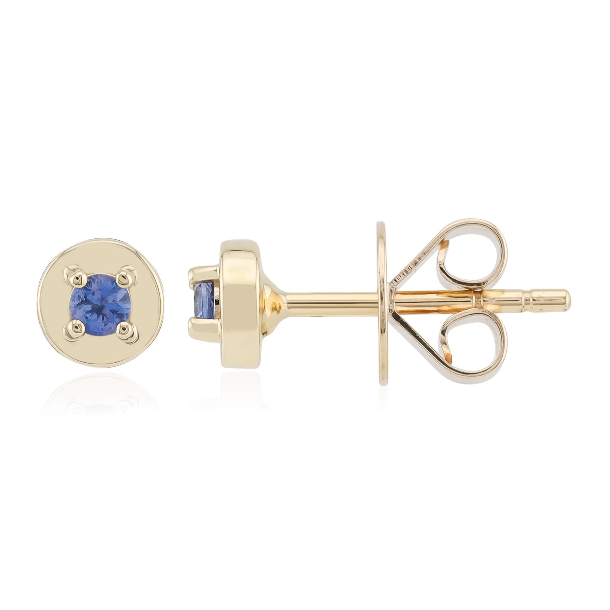 Cavill Ohrring-Set Cavill 375 Gelbgold Ohrringe mit 0,085 ct runden Benitoit-Steinen (2-tlg)