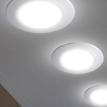 etc-shop LED Einbaustrahler, Leuchtmittel inklusive, Warmweiß, Einbaustrahler Deckenleuchte LED Einbauspot rund Deckenlampe