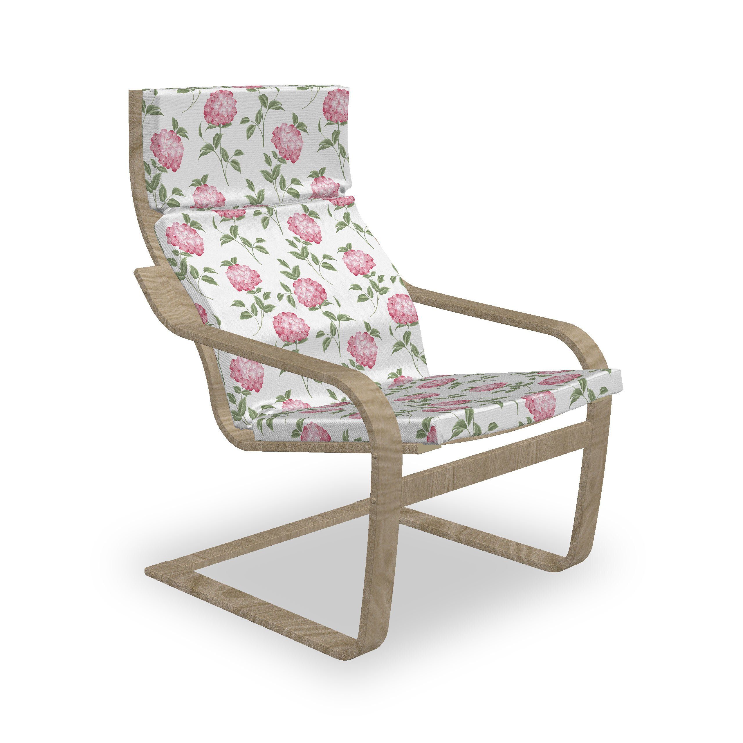 Abakuhaus Stuhlkissen Sitzkissen mit Stuhlkissen mit Hakenschlaufe und Reißverschluss, Blume Simplistic Hydrangea Floral
