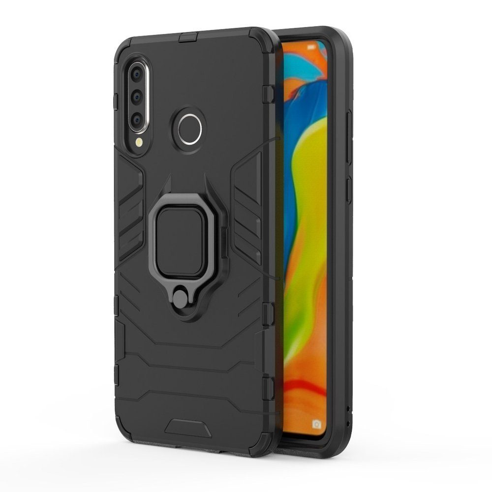 cofi1453 Handyhülle Ring Armor Case Kompatibel mit vielen ausgewählten Smartphonemodellen 6,3 Zoll, Bumper Silikon Hard Case Hülle Zubehör