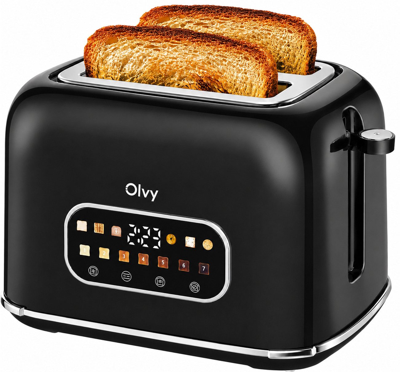 Olvy Toaster Olvy Toaster, Touchscreen mit Timer, 7 Bräunungsstufen
