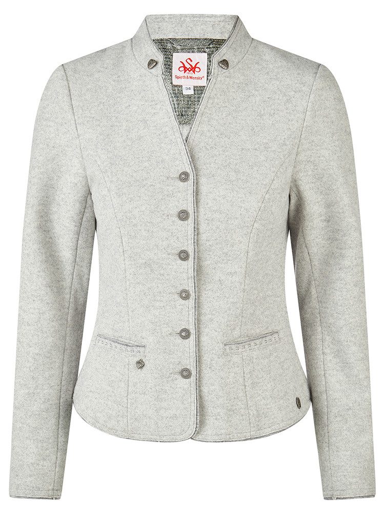 Spieth & Wensky Trachtenjacke Trachtenjacke Halfing WJ D Walkoptik silber