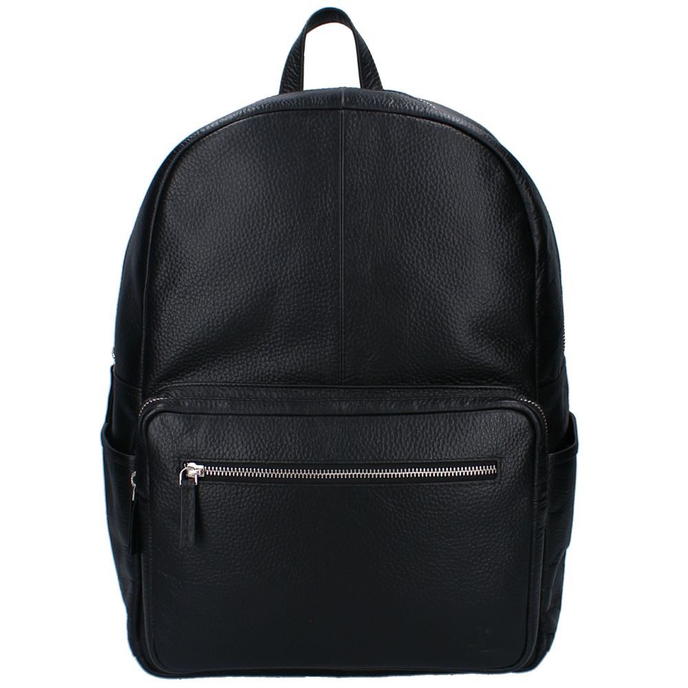 Vadobag Wickeltasche Schwarzer Baby Wickel-Rucksack Echt Leder mit Wickelunterlage
