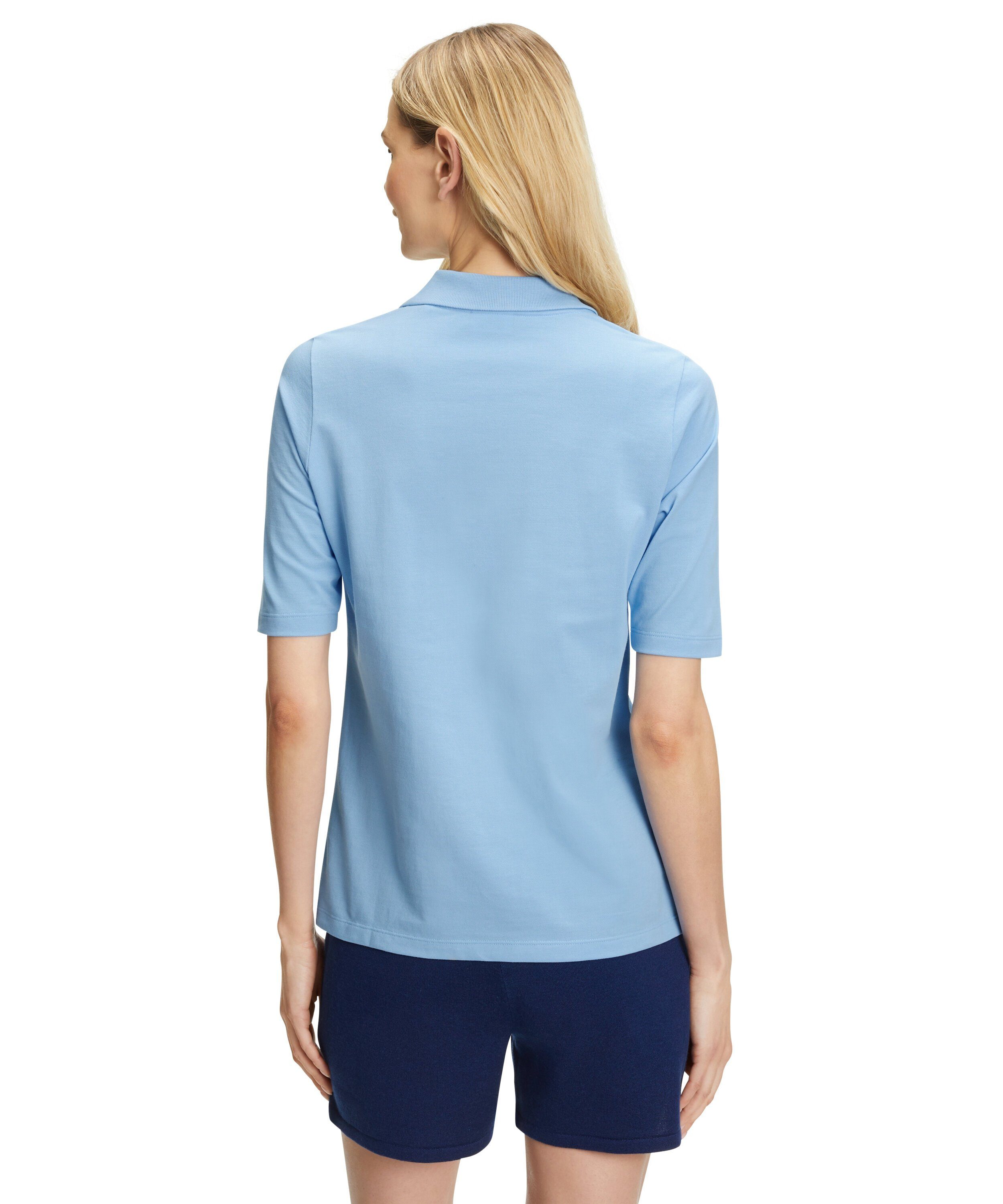 FALKE Poloshirt aus reiner Baumwolle sky blue (6807)