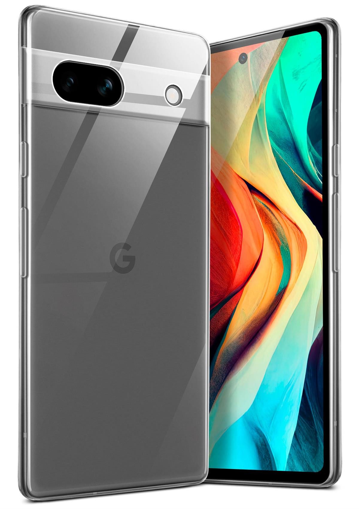 moex Handyhülle moex® Aero Case für Google Pixel 7a, Hülle Silikon durchsichtig, Clear Schutzhülle Transparent Silikonhülle