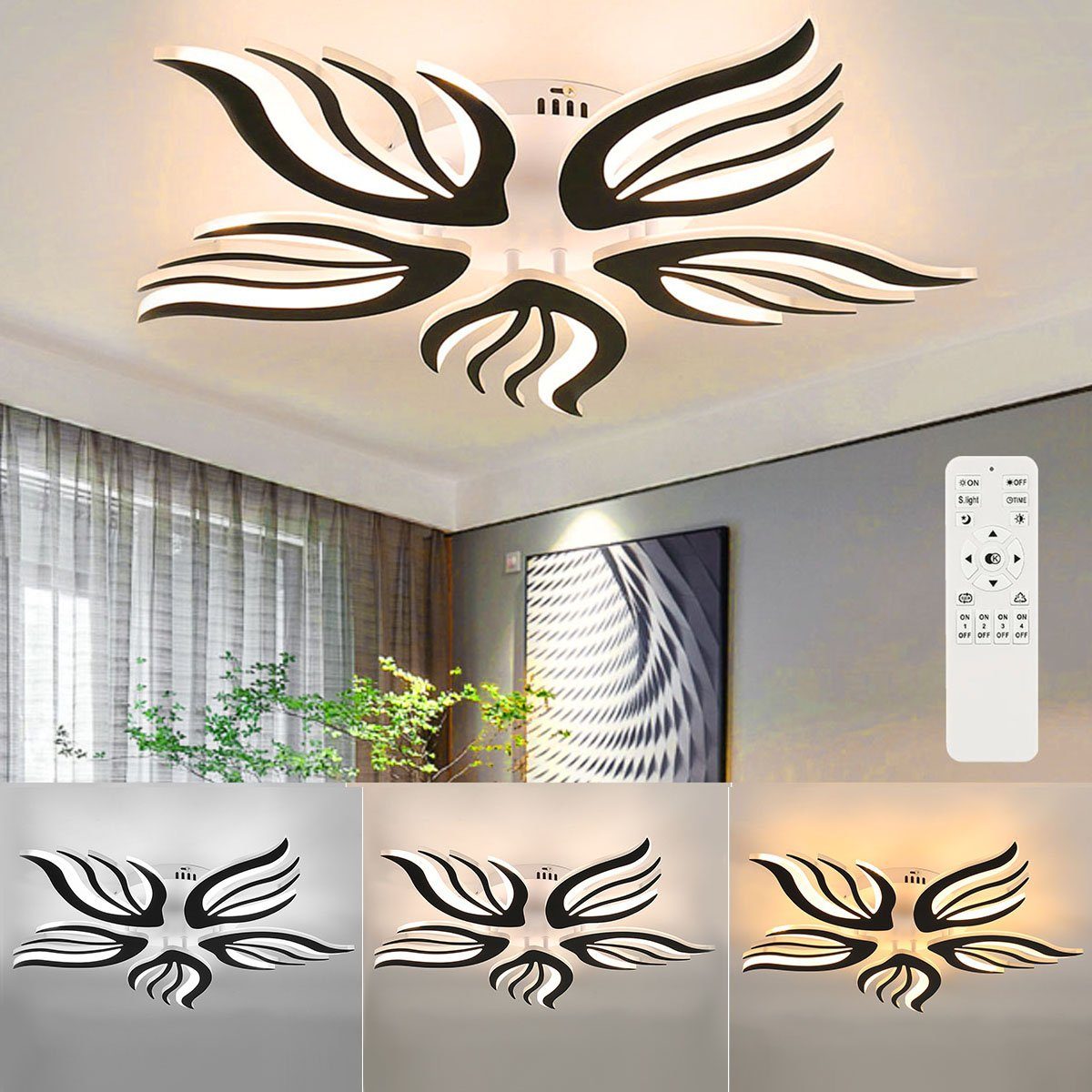 Deckenleuchte 30W/80W LED Deckenleuchte Wohnzimmer Moderne 4550LM LED Deckenlampe