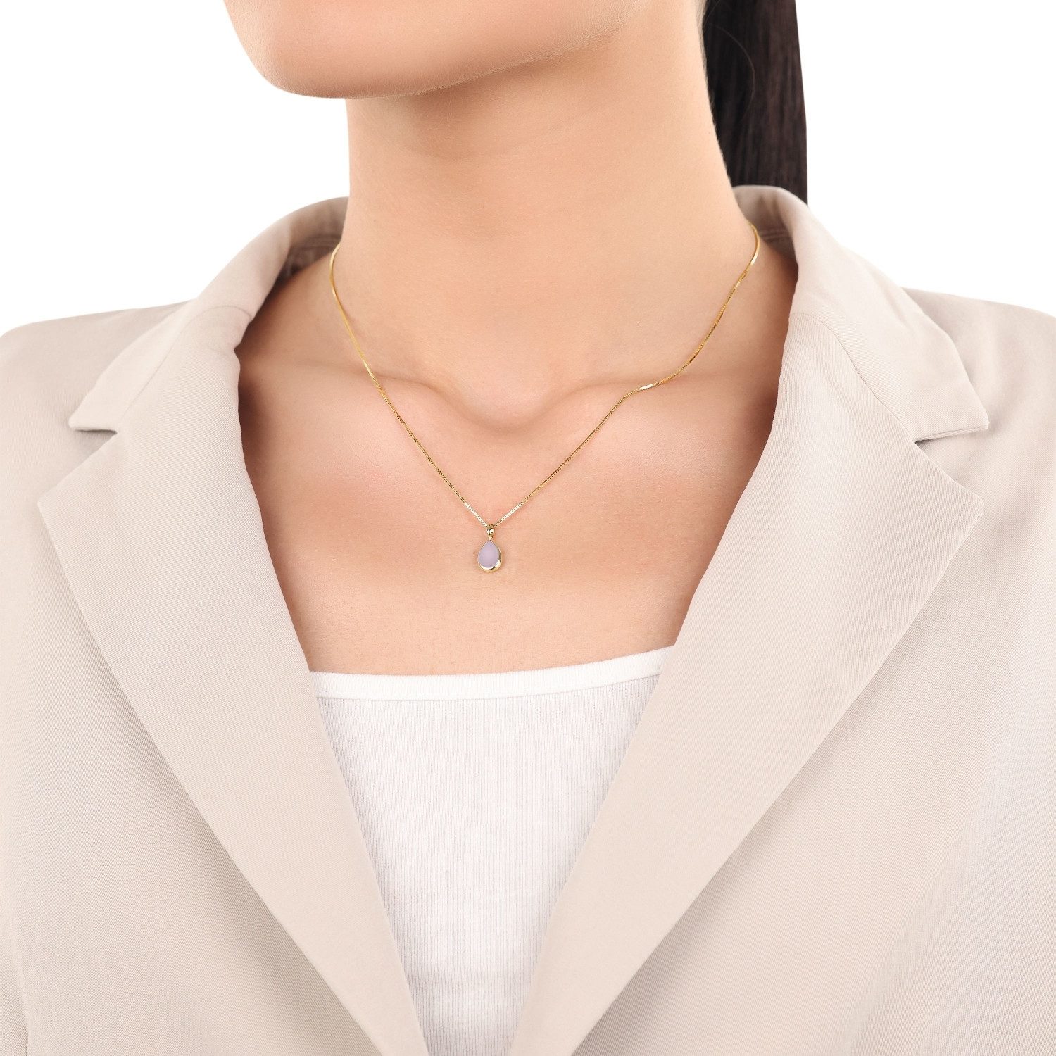 Amor Kettenanhänger Amor Motivanhänger für Damen, Gold 375, Glas (sonstige günstig online kaufen