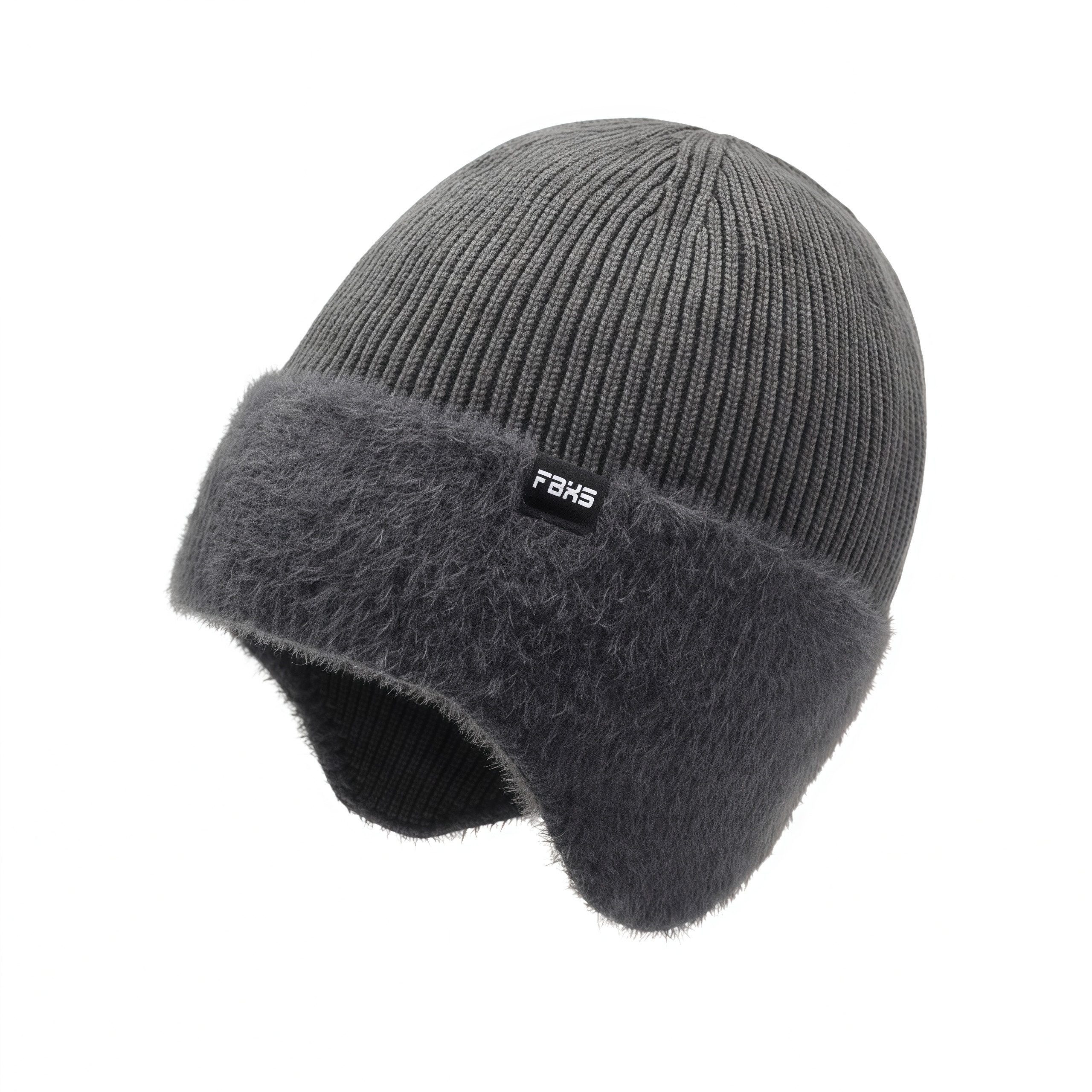 FOUORTUNATE-BEE Strickmütze Winter-Strickmütze mit Fleecefutter und Ohrenklappen für Damen&Herren