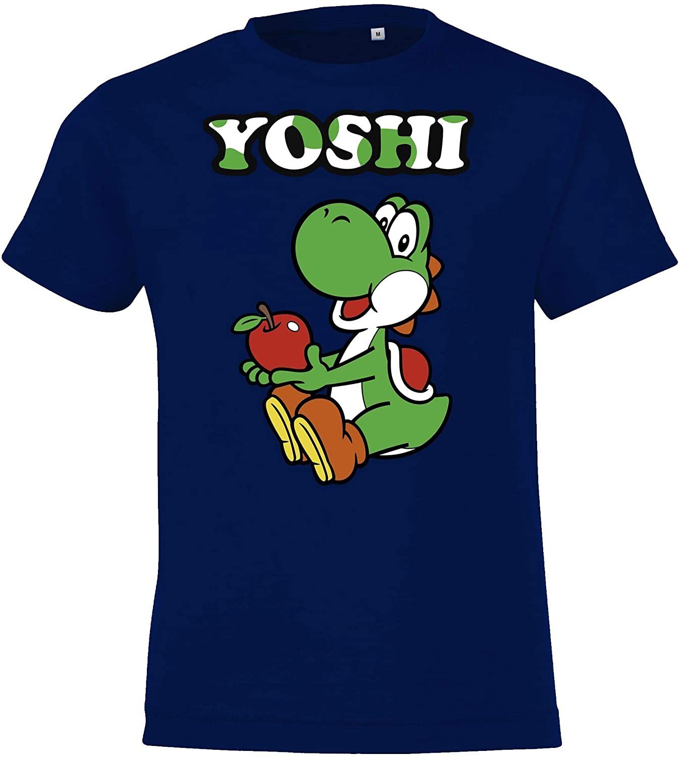Youth Designz T-Shirt Kinder Baby T-Shirt Yoshi für Jungen & Mädchen mit trendigem Front Print Navyblau
