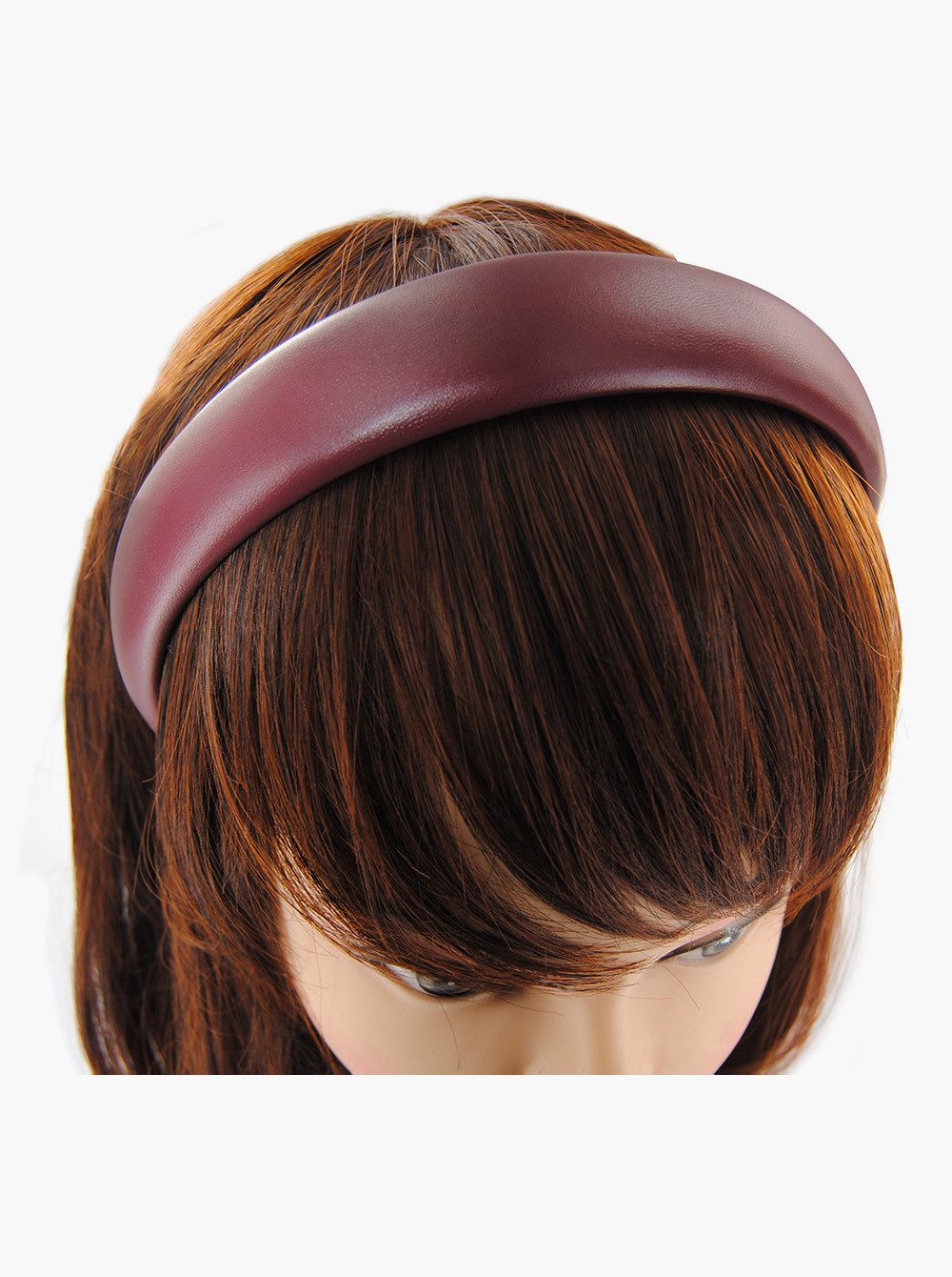 axy Haarreif Haarreif in Kunstleder Optik, Damen Haareifen Haarband