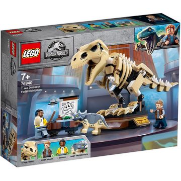 LEGO® Konstruktionsspielsteine LEGO 76940 Jurassic World T.Rex Skelett in der Fossilienausstellung, (Set)