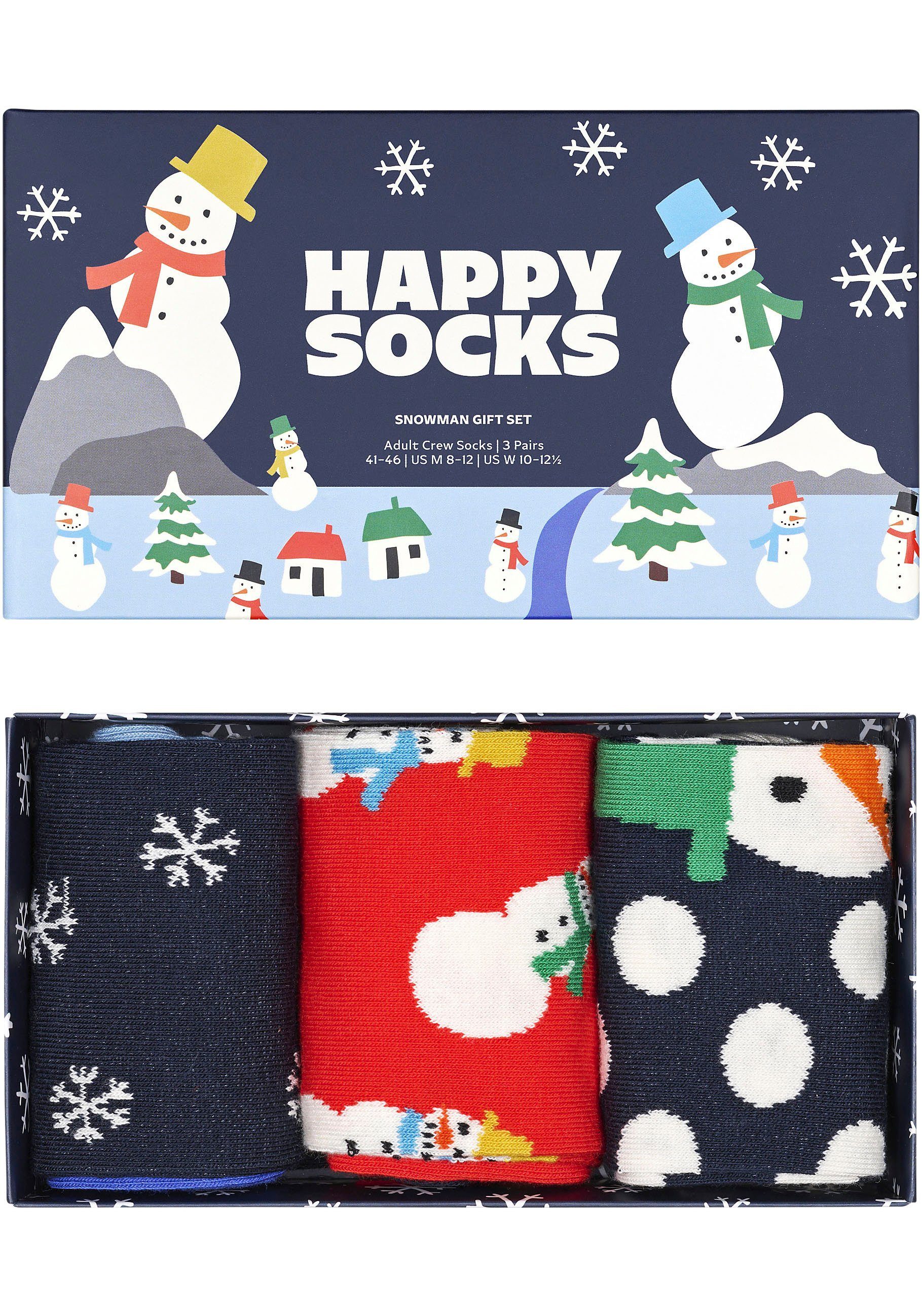 Snowman Socks Happy Box Gift (3-Paar) 2 Socken Snowman