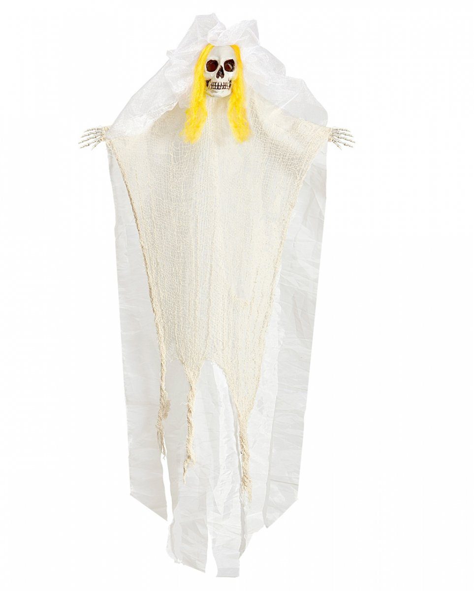 Horror-Shop Dekofigur Skelettbraut Hängefigur mit leuchtendem Totenkopf