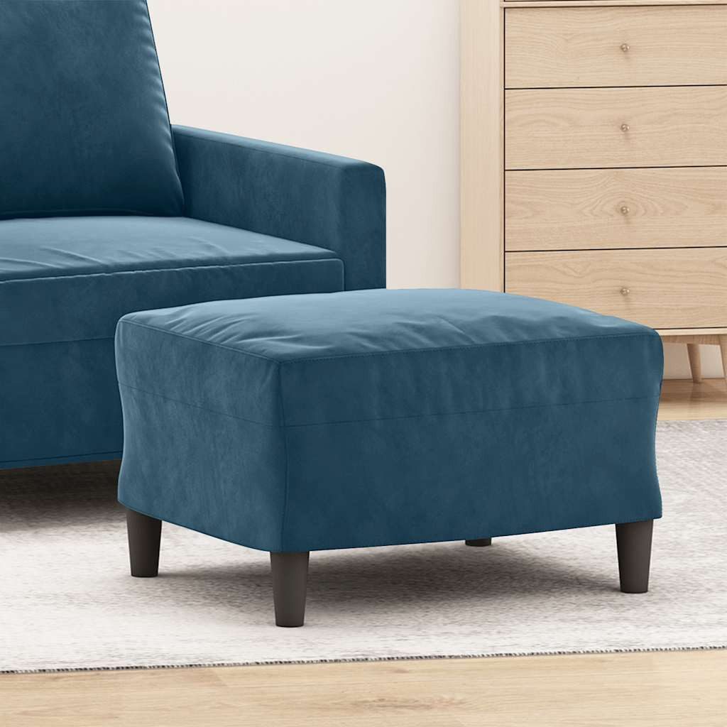 vidaXL Fußhocker, Fußhocker Blau 60x50x41 cm Samt