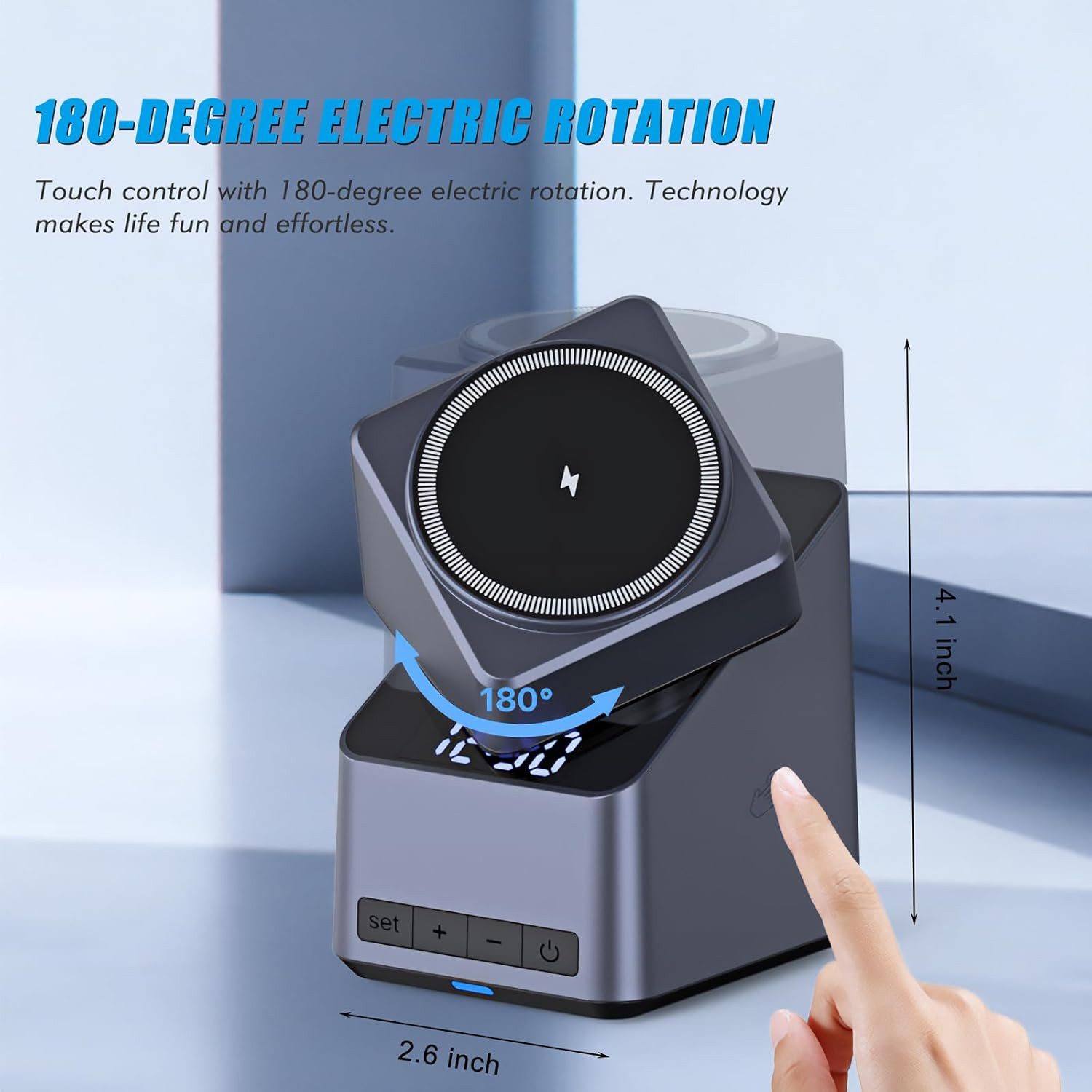 Toomoke ladestation,4 in 1 Induktive Ladegerät,Wireless Charger Induktions Induktions-Ladegerät (Verfügbar für iPhone 16/15/14/13/12 Serie, Apple Watch, AirPods, 15W schnelles kabelloses Ladegerät)