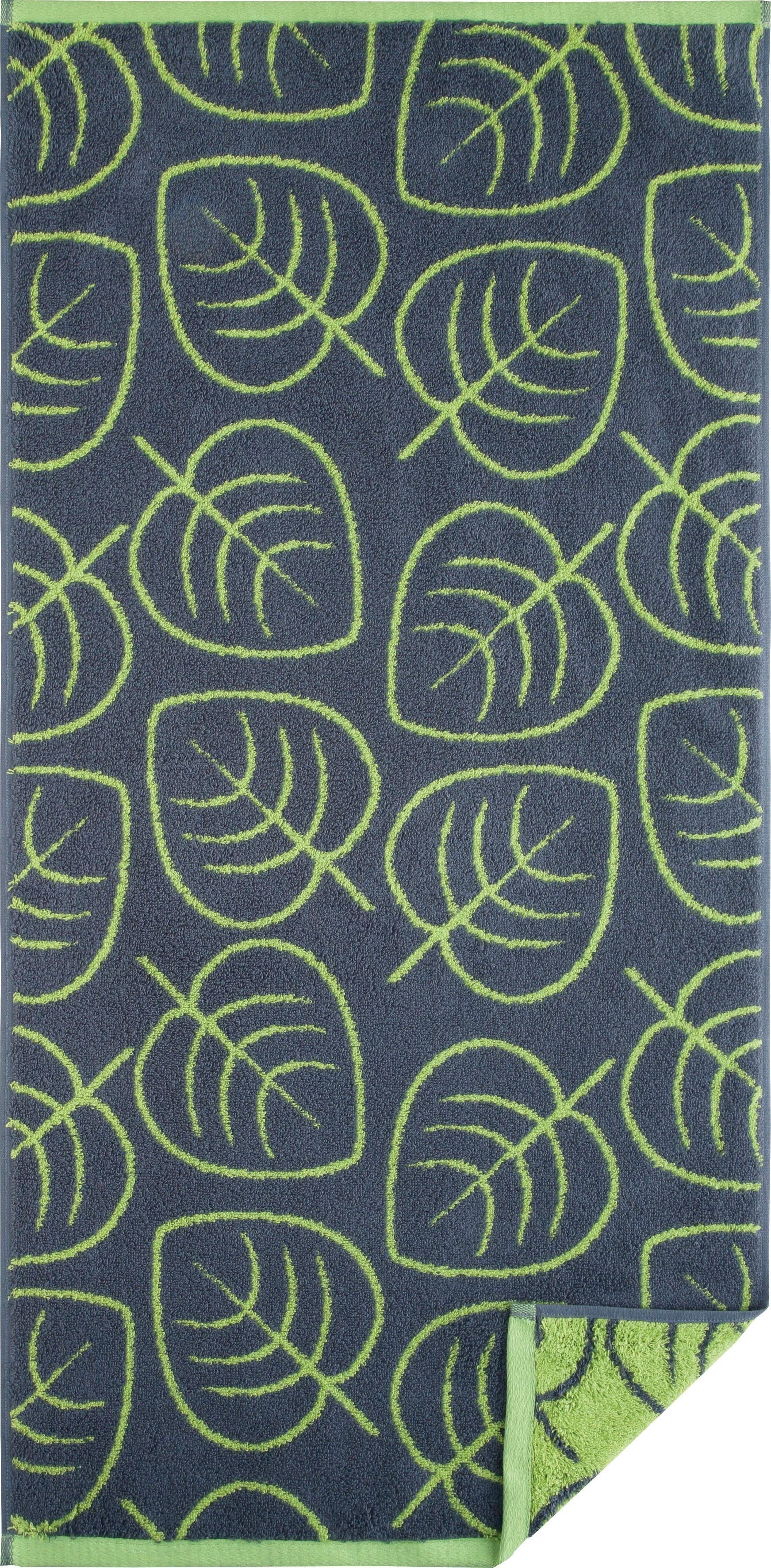 Egeria Handtücher Lina, Walkfrottier (2-St), Blätter Dessin, 100% Baumwolle