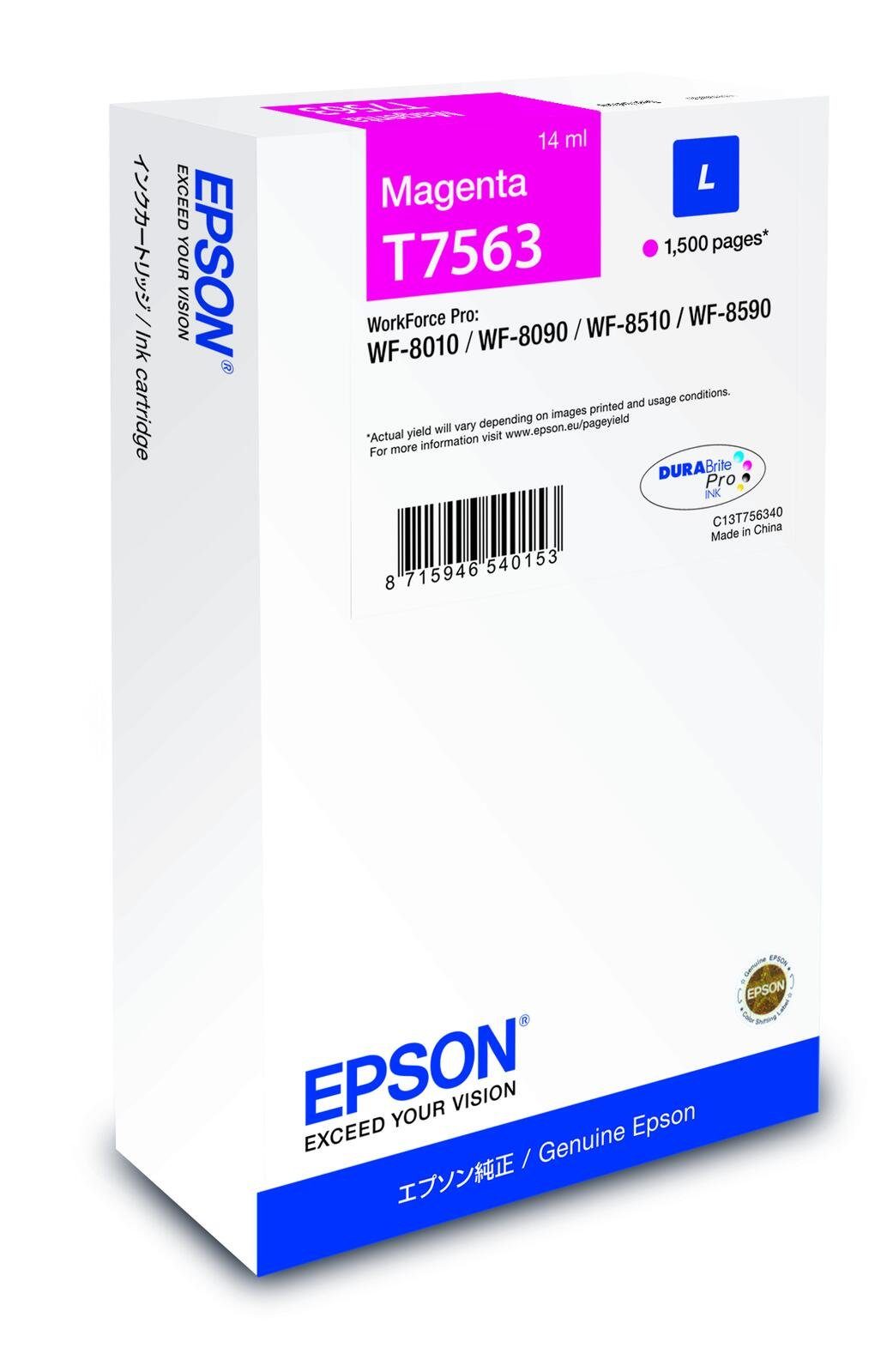 Tintenpatrone T7563L Epson Epson magenta Druckerpatrone