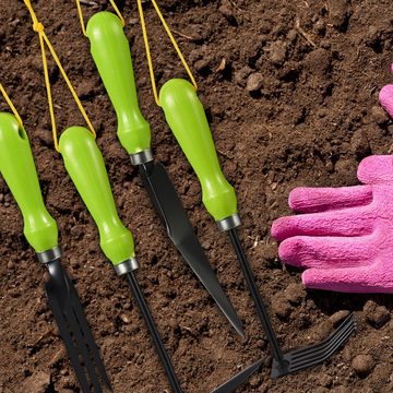 relaxdays Werkzeugset Gartenwerkzeug Set 4-teilig