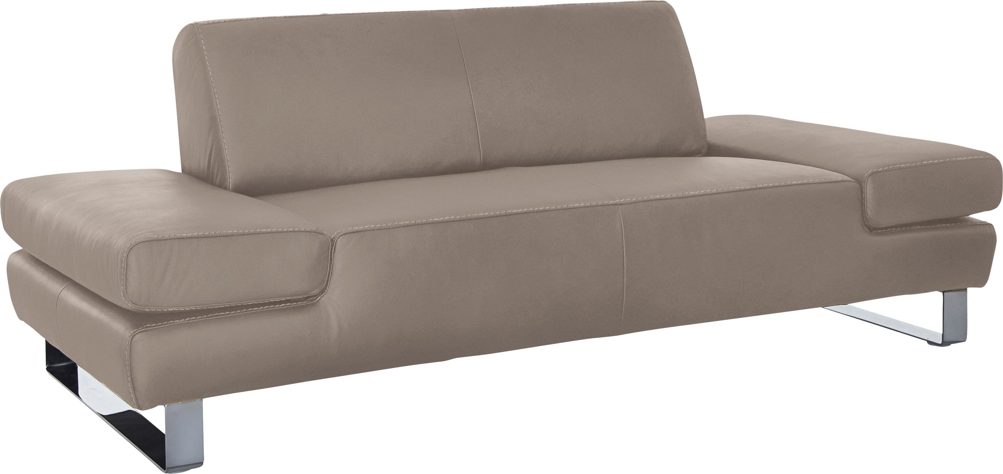 W.SCHILLIG 2-Sitzer taboo Designsofa mit hohem Sitzkomfort, mit Übertiefe, inklusive Armlehnenverstellung, mit Kontrastnaht