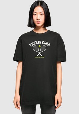 Merchcode T-Shirt Merchcode Damen Ladies Tennis Club Boyfriend Tee (1-tlg)