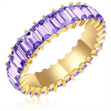 Yokoamii Fingerring gelbgold, Ring gelbgold Kristall violett