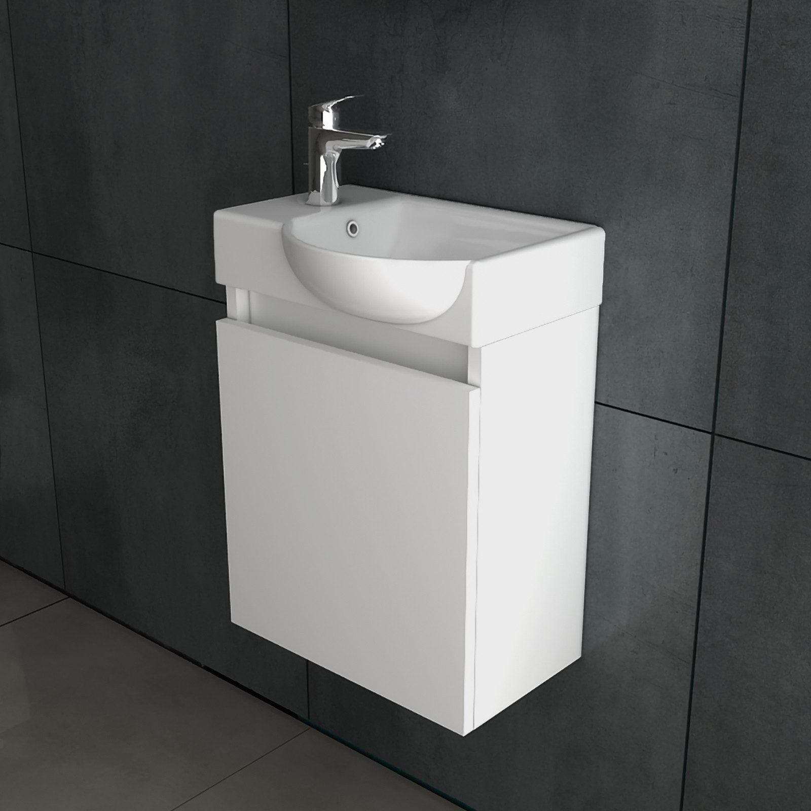 Alpenberger Badezimmer-Set - Badezimmerunterschrank mit Keramik Waschbecken günstig online kaufen