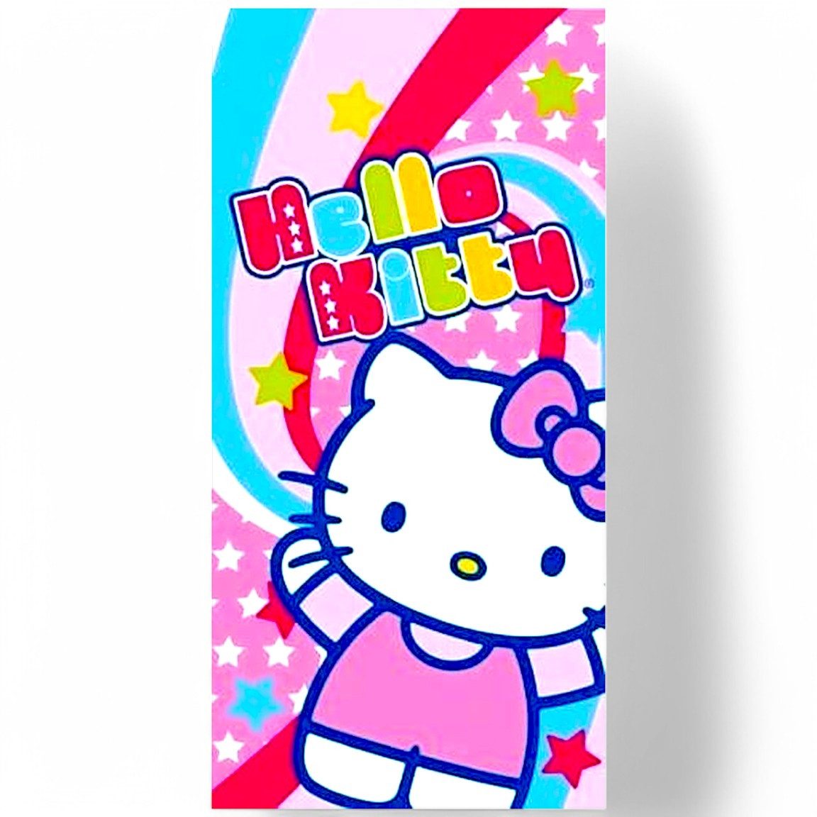 Hello Kitty Badetuch Hello Kitty Super Star, Baumwolle, Mädchen Strandtuch 75 x 150 cm