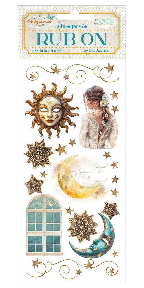 Stamperia Dekorationsfolie Masquerade, 10.2 x 21.6 cm