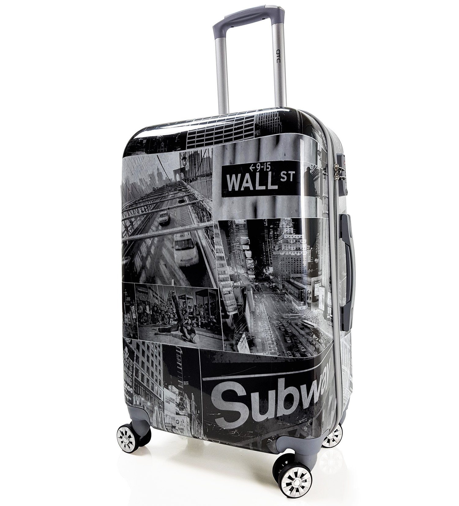 QTC Trolley Reisekoffer Hartschale QTC WORLD 100% PC, 4 Rollen