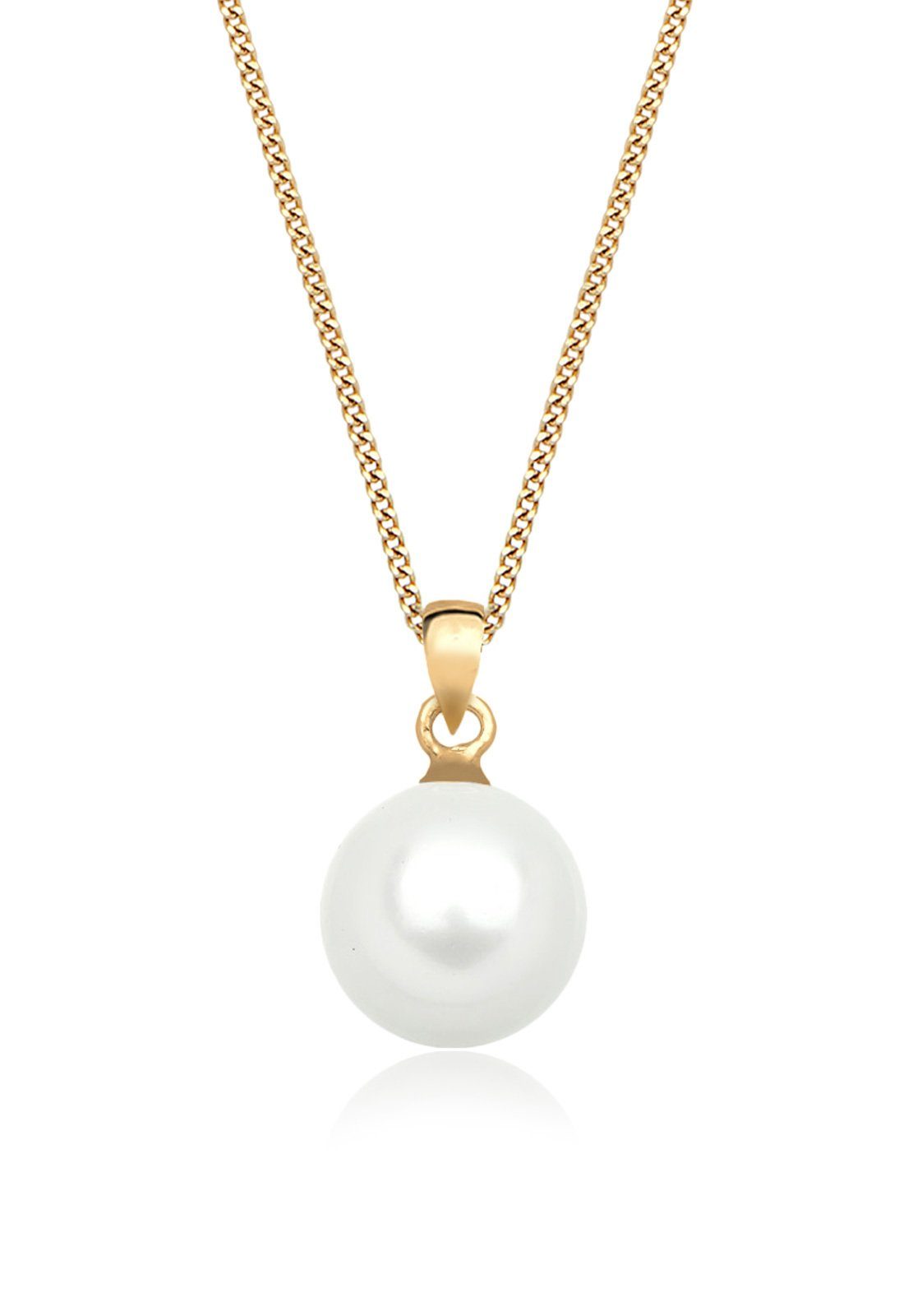 Elli Premium Perlenkette Muschelkernperle 585 Gelbgold günstig online kaufen