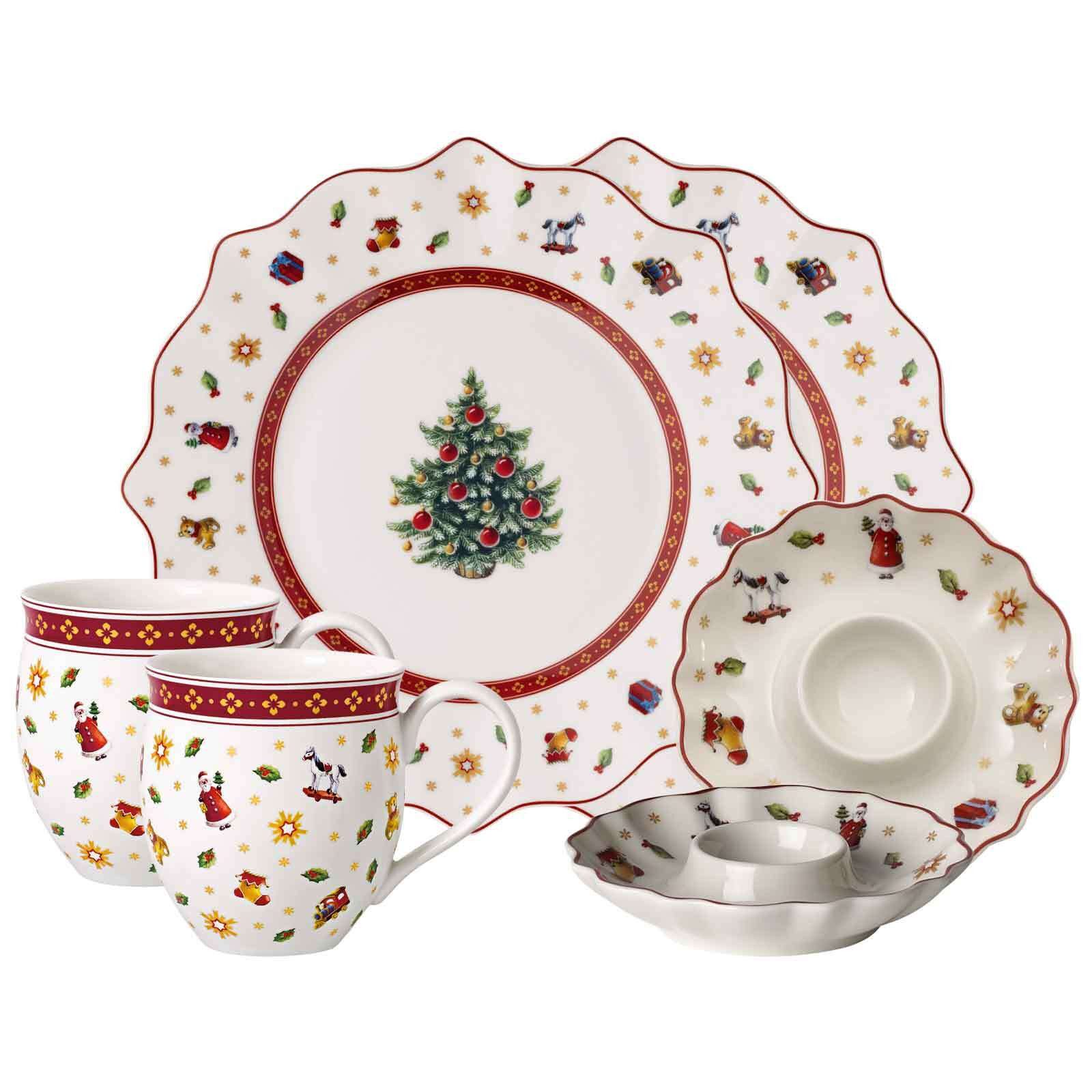 Villeroy & Boch Frühstücks-Geschirrset Toy's Delight Frühstücks-Set 6-tlg. (6-tlg), 2 Personen, Porzellan